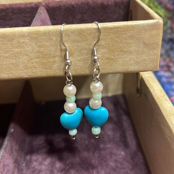 Lot of 2 sets of beaded dangle earrings 🌺 - Picture 3 of 4